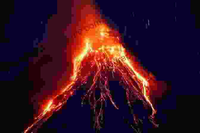 A Volcanic Eruption At Night, With Lava Flowing Down The Mountainside Volcanoes: A Very Short (Very Short s)