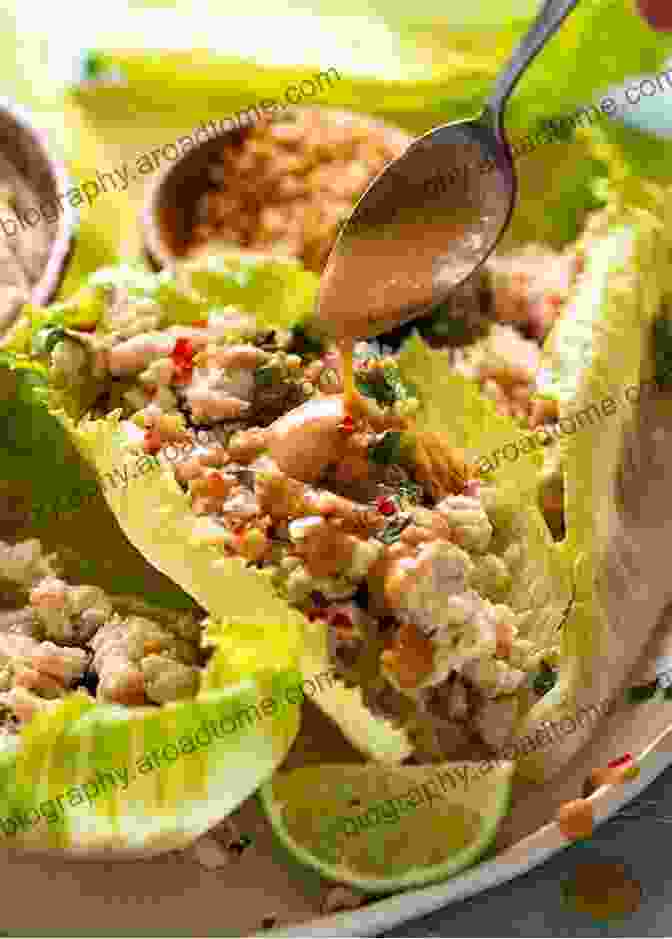 An Appetizing Image Of Fresh Thai Chicken Lettuce Wraps Paleo Bread And Lunch Delicious Quick Simple Recipes