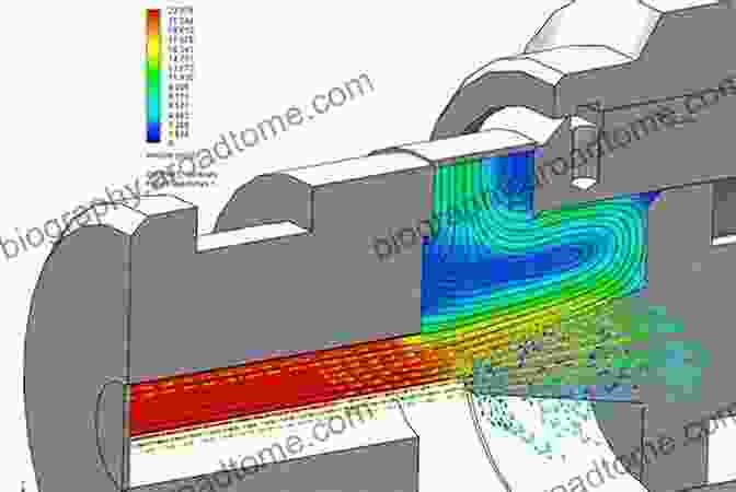 Image Of A Computational Fluid Dynamics Simulation, Depicting The Flow Of Gases And Heat Transfer Within A Combustion Chamber. Combustion Engines Development: Mixture Formation Combustion Emissions And Simulation