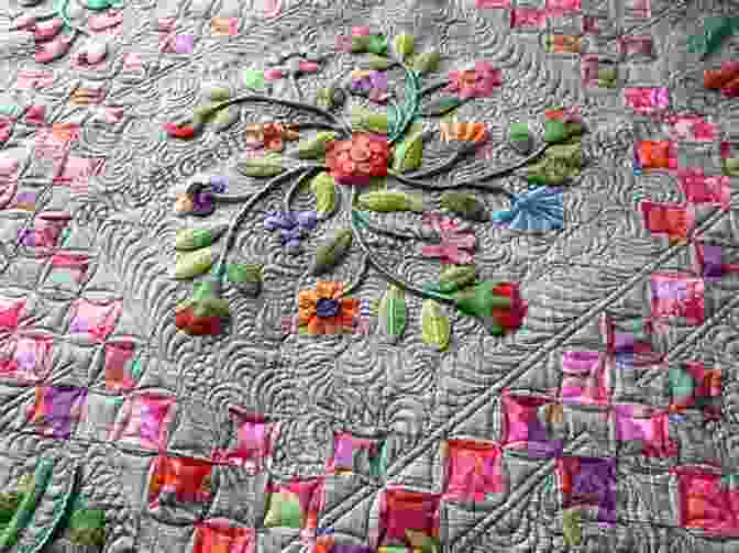 Image Of Embroidered Block With Intricate Beadwork Crazy Quilting Dazzling Diamonds: 27 Embroidered Embellished Blocks 56 Full Size Seam Designs