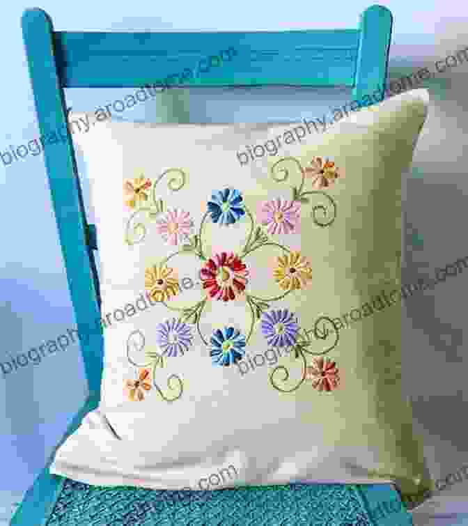 Image Of Embroidered Cushion With Intricate Beadwork And Embroidery Crazy Quilting Dazzling Diamonds: 27 Embroidered Embellished Blocks 56 Full Size Seam Designs