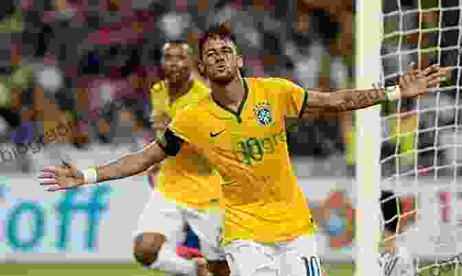 Neymar Celebrating A Goal For Barcelona Neymar: A Soccer Dream Come True