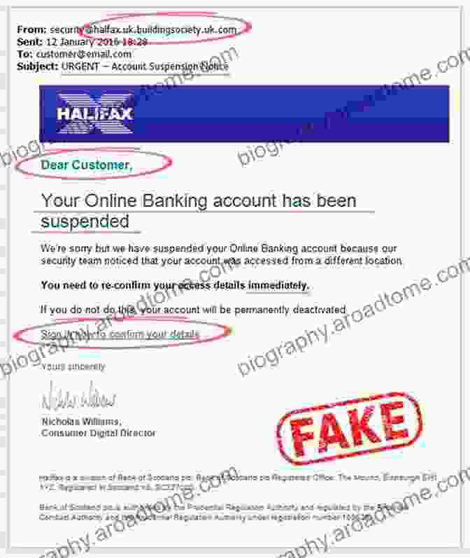 Phishing Graphic Showing A Fake Email From A Bank Requesting Confidential Information 150 Things You Should Know About Security