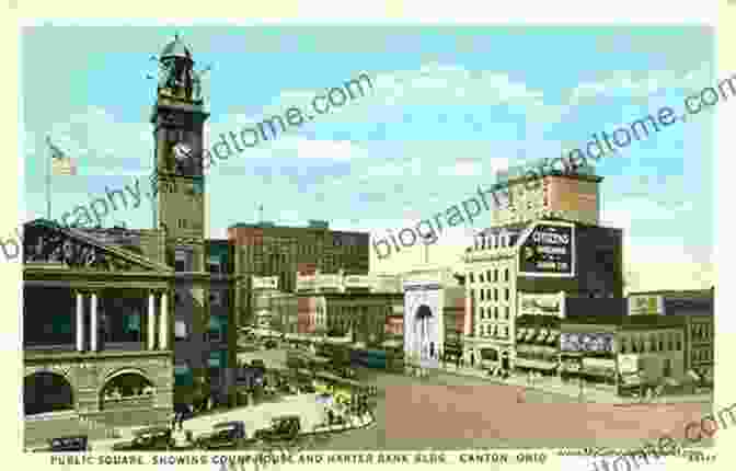 Vintage Postcard Showing A Crowded Downtown Canton Street Scene In The 1920s Canton (Postcard History) Gay Morgan Moore